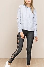  Embroidered Denim Leggings