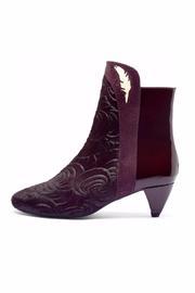  Burgundy Leather Booties