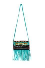  Fringe Turquoise Purse