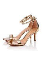  Gold Heeled Sandal