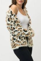  Leopard Open Cardigan