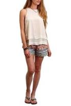  Open-back Cream Tank