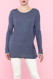  Navy Cutout Top
