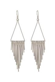  Minimal Fringe Silver-earrings