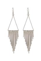  Minimal Fringe Silver-earrings