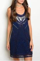 Navy Beading Dress