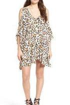  Cheetah Cold Shoulder Dress