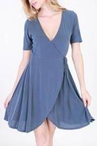  Cassie Blue Wrap Dress