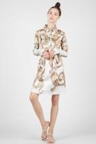  White/gold Print Shirt