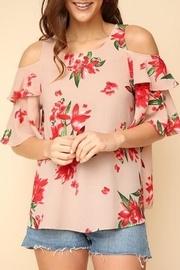  Floral Shoulder-less Top
