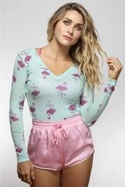 V-neck Flamingo Sweater