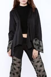  Tie Front Jacket With Lace