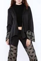  Tie Front Jacket With Lace