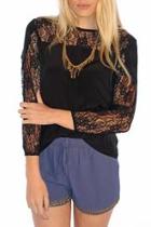  Lace Silk Top