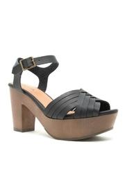  Black Chunky Heel