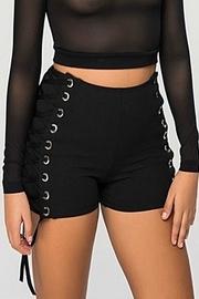  Black Lace Up Short