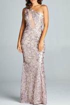  Sequined Long Gown