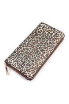  Leopard Print Zipper Wallet