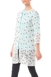  White Black Floral Jacket