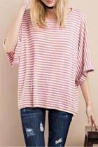  Striped Oversized Top