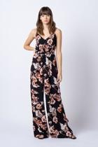  Floral Tie Jumpsuit