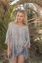  Silk Embroidered Poncho
