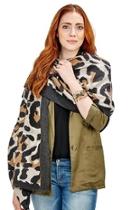  Cashmere Feel Leopard Scarf
