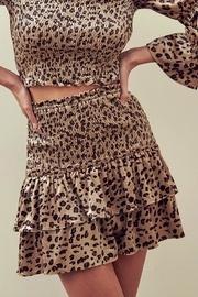  Smocked Velvet Skirt