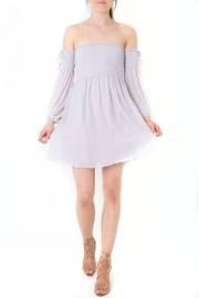  Purple Off Shoulder Dress