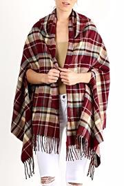  Hoodie Plaid Poncho