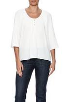  White Three-quarter Top