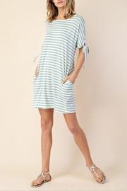  Stripe Tie-sleeve Dress