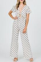  Dot Tie Jumpsuit