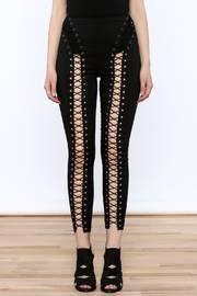  Black Lace Up Pants