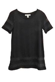  Black Sheer-trim Top