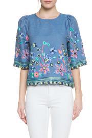  Chambray Embroidery Top