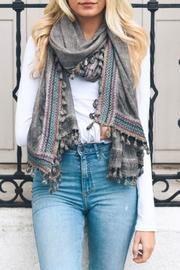  Gray Tassel Scarf