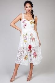  Floral-embroidered Lace Dress