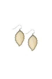  Mixed Metal Leaf Earrings