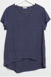  Short Sleeve V-neck Blouse