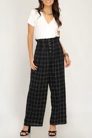  High-waisted Grid Pant