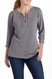  Lace-up Terry Top