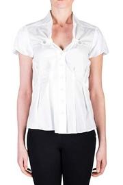  Pleated Button Blouse