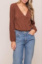  Plisse Surplice Top