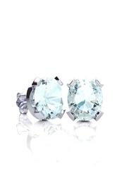  Silver Aquamarine Studs