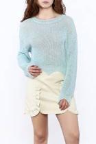  Edgy Cropped Light Sweater