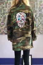  Sugar-skull Patch Vintage-army-jacket