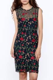  Navy Floral Mesh Dress