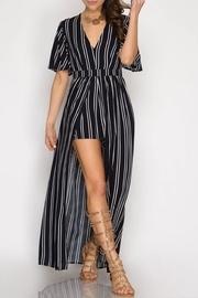  Elyse Striped-maxi Romper