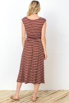  Wine Stripes Dress